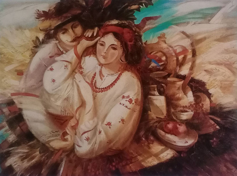 В. Нежуга. «Закохані». 1992. Полотно, олія